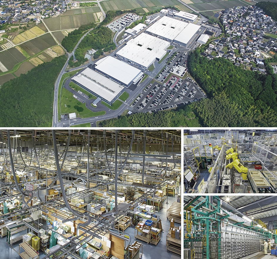 最新鋭の玉城工場を主力とした3大生産拠点のイメージ画像